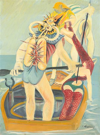 GIUSEPPE LANDINI (1939) - Il cacciatore - la rete, 1966