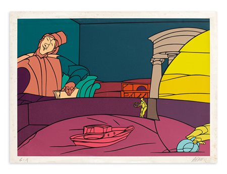 VALERIO ADAMI (1935) - Senza Titolo