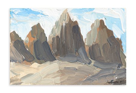 ANTONIO MOLINARI (1902-1995) - Le 3 cime di Lavaredo, 1953