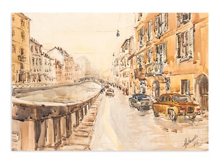 ANTONELLO ZECCA (1944) - Alzaia Naviglio Grande, 1976