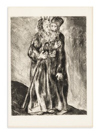 MARC CHAGALL (1887-1985) - Incontro di Mosé e Aronne nel deserto, 1956