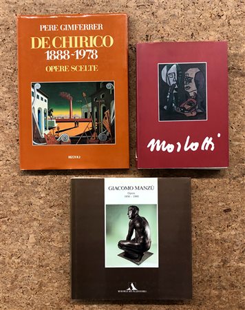 ARTE ITALIANA DEL DOPOGUERRA (MORLOTTI, MANZU' E DE CHIRICO) - Lotto unico composto da 3 cataloghi