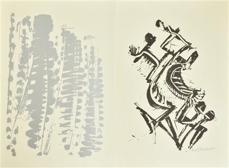 Umberto Mastroianni NEW YORK 7 litografia su carta, cm 48,5x33; es. VII/X firma
