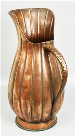 PORTAOMBRELLI in rame sbalzato a forma di brocca h cm 50 Lievi difetti e...