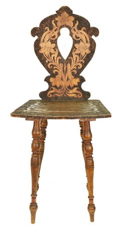 SEDIA AMPEZZANA sedia ampezzana in legno finemente cesellato e scolpito...