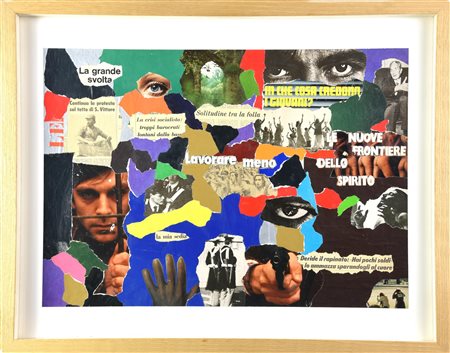 Ernst Van Leyden SENZA TITOLO collage su carta, cm 49x69