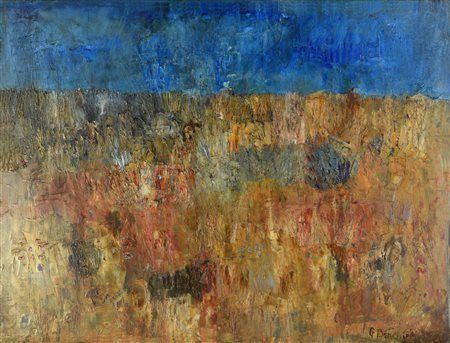 Giuseppe Banchieri VEGETAZIONE olio su tela, cm 50x66 firma e data eseguito...