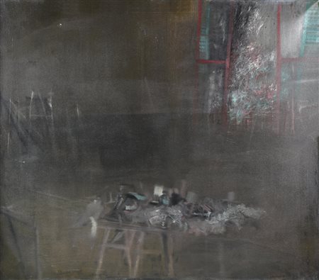 Giuseppe Banchieri RICORDO DI CAMPAGNA olio su tela, cm 70x80 firma e data...