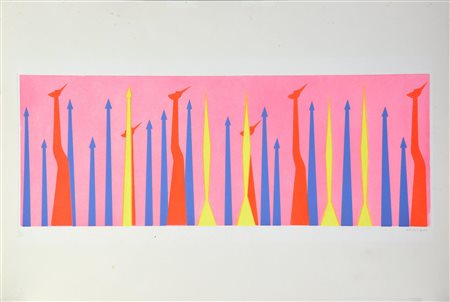 Giulio Turcato LE LIBERTA' serigrafia, cm 47x69,5; es. 24/75 firma e tiratura