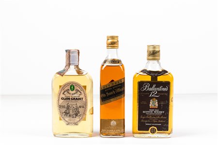 Glen Grant, Highland Malt Scotch Whisky 5 years old John Walker & Sons. LTD., Old Scotch Whisky Johnnie Walker Black Label Ballantine's, Very Old Scotch Whisky 12 years old