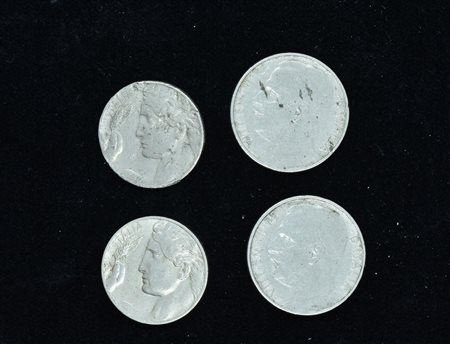 4 MONETE REGNO D'ITALIA composto da: 20 centesimi 1914 20 centesimi 1921 50...