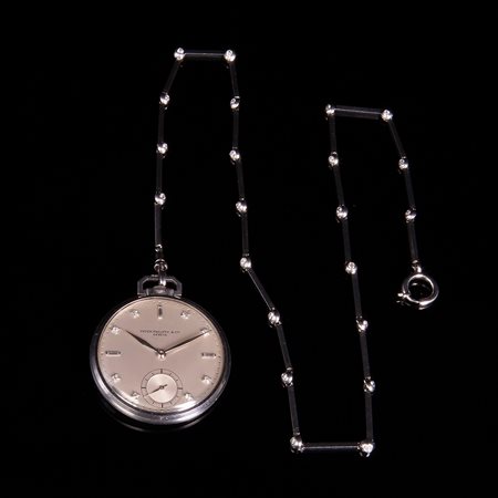 Orologio da tasca Patek Philippe in platino e diamanti