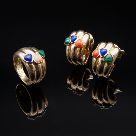 Demi parure orecchini e anello Van cleef & Arpels