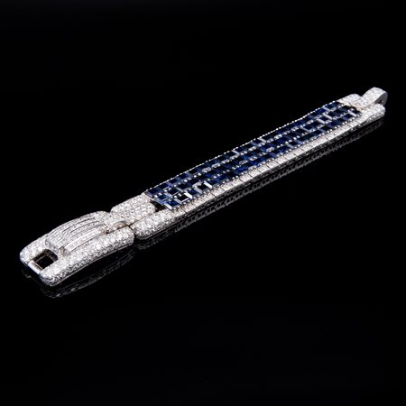 Importante bracciale in zaffiri e diamanti