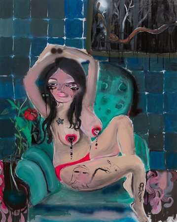 SILVIA ARGIOLAS Ragazza con vaso, 2016