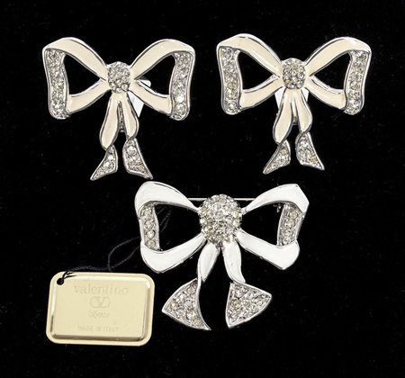 VALENTINO ORECCHINI A CLIP E SPILLA anni 80