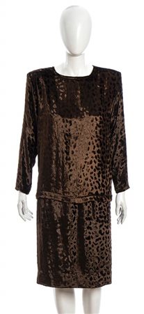 SAINT LAURENT RIVE GAUCHE COMPLETO (BLUSA E GONNA) anni 80