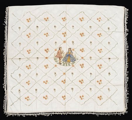 COPRILETTO IN SETA (ROBE DE MARIAGE) XIX secolo 