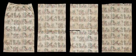 TELI DI COTONE STAMPATO XIX secolo