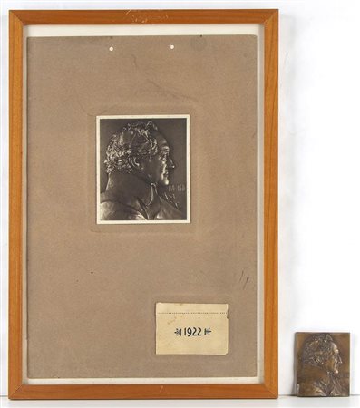 F.STIASNY - Goethe (Francoforte sul Meno, 28 agosto 1749 – Weimar, 22 marzo 1832) Placca in bronzo 