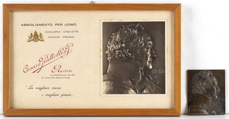 F.STIASNY - Goethe (Francoforte sul Meno, 28 agosto 1749 – Weimar, 22 marzo 1832) Placca in bronzo 