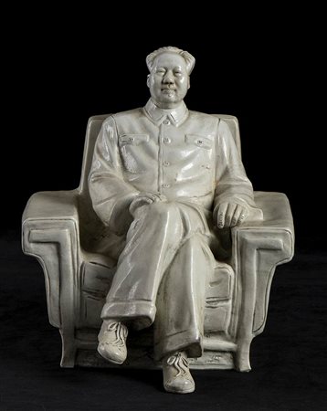 Cina , sconosciuto Mao Zedong (Tse Tung) scultura in ceramica