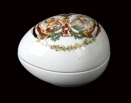 Germania, Impero
Uovo di porcellana con ritratti Guglielmo 