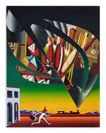 MARK KOSTABI (1960) - Smoke screen at Piazza di Spagna, 31, 1998