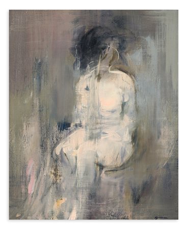 GIUSEPPE AJMONE (1923-2005) - Nudo seduto,  1991