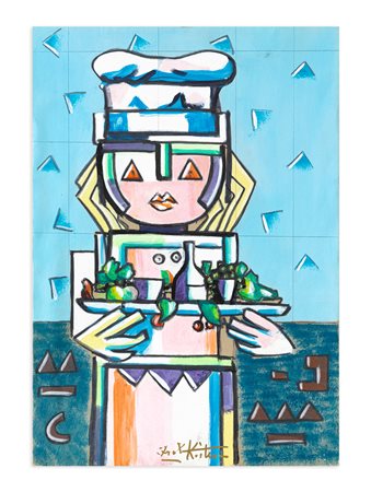 IBRAHIM KODRA (1918-2006) - La Cuoca, 1975