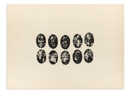 TURI SIMETI (1929-2021) - 10 Ovali Neri, 1965