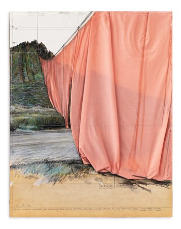 CHRISTO (1935-2020) - Valley curtain (project for Colorado), 1971
