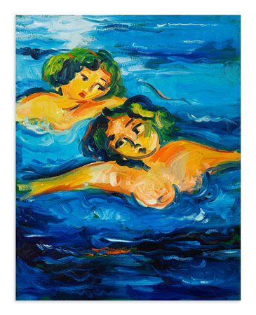 MIMMO GERMANÀ (1944-1992) - Bagnanti, 1989