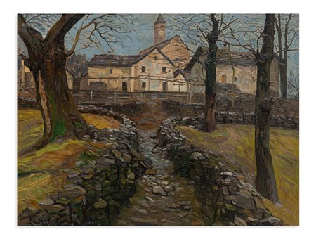 RAFFAELE DE GRADA (1885-1957) - Kirche im Tessin (Chiesa in Ticino), 1913