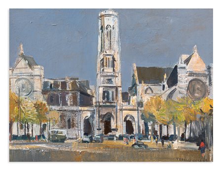 GIANCARLO CIPPO PERELLI (1923-2004) - Parigi. Place du Louvre, 1963