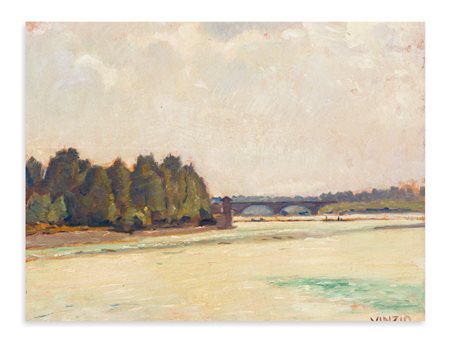 GIULIO CESARE VINZIO (1881-1940) - Il fiume Sesia