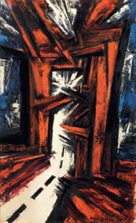 Vinicio Berti Firenze 1921 - 1991 Senza titolo, 1957 Acrilico su tela, cm....