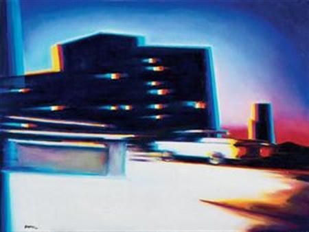 Giuliano Diofili La Spezia 1948 Paesaggio, 2001 Olio su tela, cm. 29,8x39,8...