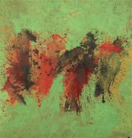 Toti Scialoja Roma 1914 - 1998 Verde, 1995 Olio su tela, cm. 99x92,7 Firma,...