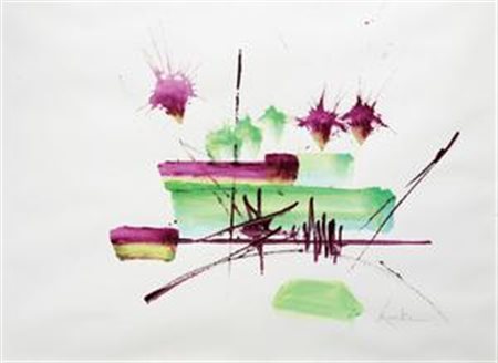 Georges Mathieu Boulogne-sur-mer 1921 Hommage à la pureté, (2004 ca.) Gouache...