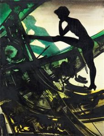 Gianni Bertini Pisa 1922 - 2010 La danse de Mnémosyne, 1989 Olio su tela, cm....