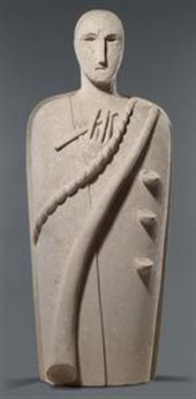 Mimmo Paladino Paduli (Bn) 1948 Testimone, 1988 Scultura in pietra di...