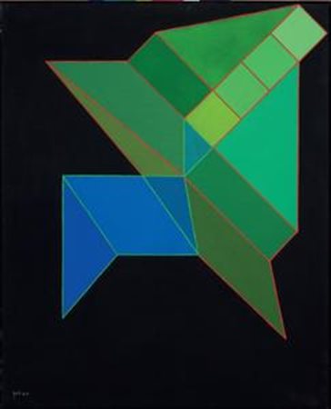 Achille Perilli Roma 1927 L'alba del dromedario, 2005 Tecnica mista su tela,...