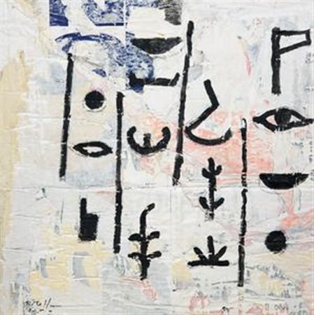 Mimmo Rotella Catanzaro 1918 - Milano 2006 Alfabeto, 2000 Décollage e pittura...