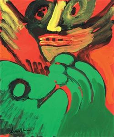 Bengt Lindström Stoccolma 1925 - 2008 Jacob et l'Ange, 1971 ca. Gouache su...