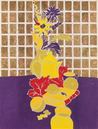 Remo Bianco Milano 1922 - 1988 Natura morta con fiori, 1975-1980 Olio e...