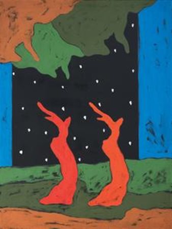 Tano Festa Roma 1938 - 1987 Senza titolo, seconda metà anni Ottanta Acrilico...