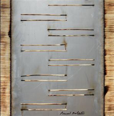 Bernard Aubertin Fontenay-aux-Roses 1934 Dessin de feu sur alluminium...