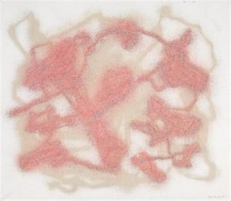 Giulio Turcato Mantova 1912 - Roma 1995 Cangiante rosa, anni Ottanta Olio e...