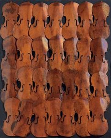 Arman Nizza 1928 - 2005 Senza titolo, (2005) Violini in metallo e resina su...